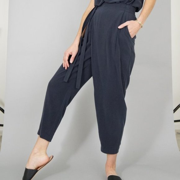 Brand New Beautiful Women's Raw Silk Ainsley Wrap Sarong Pants by 7115 by Szeki - Picture 4 of 16